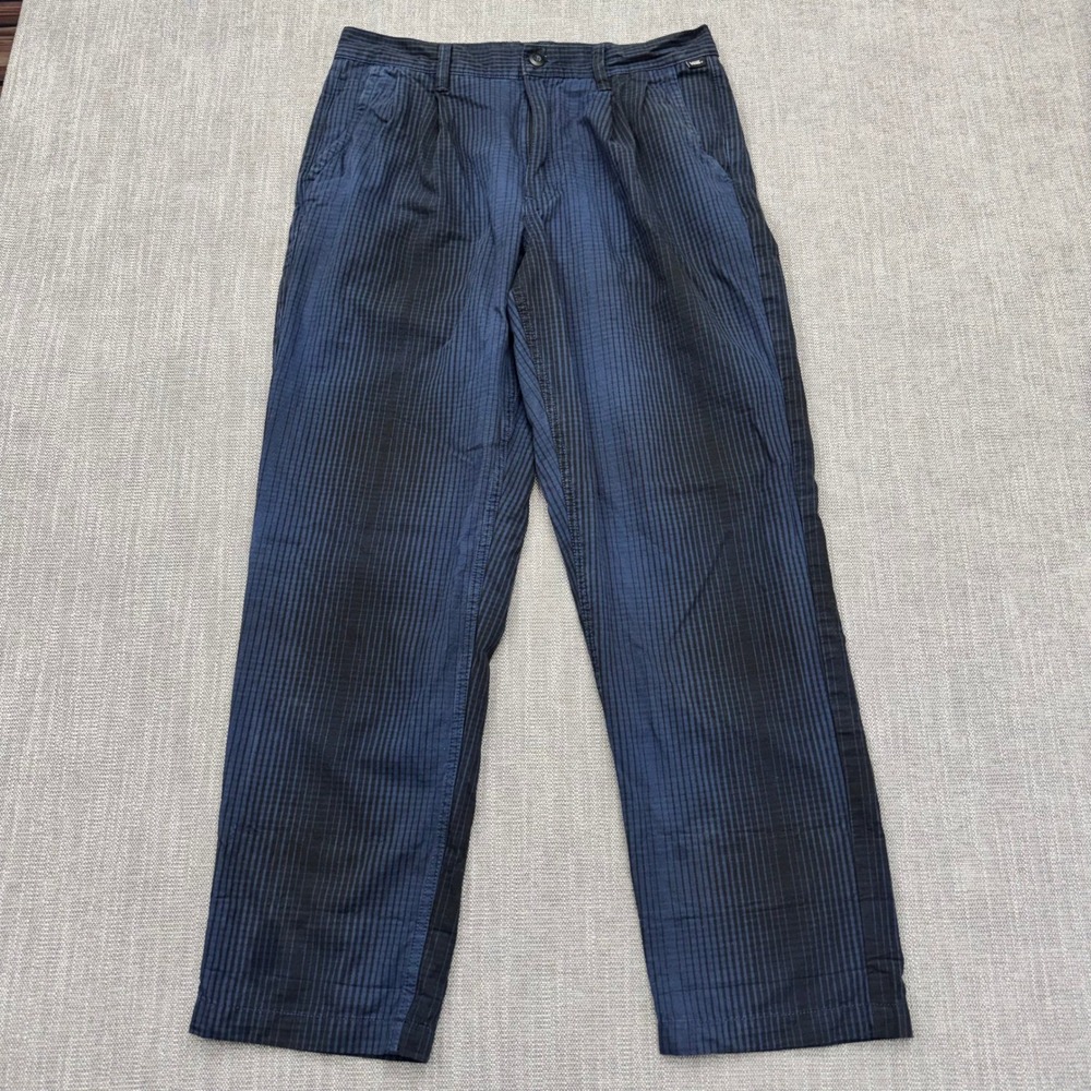 Vans Authentic Chino Mens 31x30 Blue Black Plaid Loose Tapered Skate Pants
